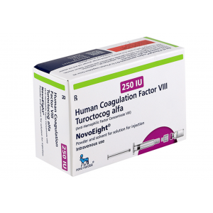 NOVOEIGHT 250 IU TUROCTOCOG ALFA ( HUMAN COAGULATION FACTOR VIII ) POWDER AND SOLVENT FOR SOLUTION FOR IV INJECTION